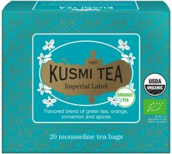 Kusmi Tea Ceai verde IMPERIAL LABEL, 20 pliculețe de ceai de muselină, Kusmi Tea