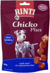 RINTI 80g RINTI Chicko Plus sajt- és kacsakockák jutalomfalat kutyáknak