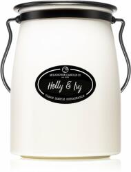 Milkhouse Candle Milkhouse Candle Co. Creamery Holly & Ivy lumânare parfumată Butter Jar 624 g