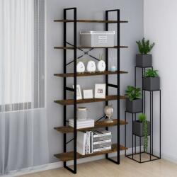 vidaXL Dulap înalt, stejar fumuriu, 100x30x210 cm, lemn prelucrat (821324) Biblioteca
