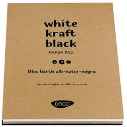 Daco Bloc desen hartie alba-kraft-neagra A4, 60 file, 110-24 g/mp, Daco (BD403)
