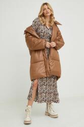 Answear Lab rövid kabát női, bézs, téli, oversize - bézs S