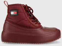 Tommy Jeans bokacsizma Tommy Jeans Fashion Boot bordó, női, enyhén téliesített, platformos - burgundia Női 40