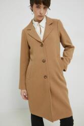 Abercrombie & Fitch kabát gyapjú keverékből barna, átmeneti - barna M - answear - 60 990 Ft