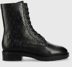Calvin Klein bokacsizma Rubber Sole Combat Boot fekete, női, lapos talpú - fekete Női 38