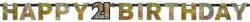 Amscan Happy Birthday Gold 21 hologrammos felirat 213 cm (DPA9900561)