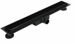 BALNEO Set rigola pentru dus plus capac 90 cm Balneo G-Drain Double Dark Next negru (GD-DD-90)