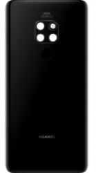 Huawei Mate 20 akkufedél (hátlap) ragasztóval, kamera lencsével és ujjlenyomat olvasóval, fekete (02352FJY) service pack
