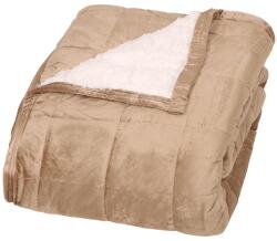4-Home Pătură imitație de blăniță Sandra camel, 150 x 200 cm