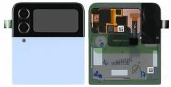 Samsung Galaxy Z Flip 4 F721B - LCD Kijelző + Érintőüveg + Keret (Külső) (Blue) - GH97-27947D Genuine Service Pack, Blue