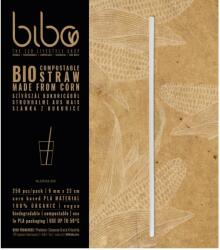 Bibo Bio Komposztálható Szívószál Kukoricából, 250db-os - premiumvitamins - 1 292 Ft