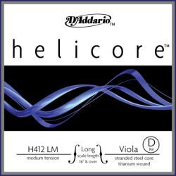 D'Addario H412LM 4/4 - Helicore Series Viola Single D String, Long Scale, Medium Tension - I531I