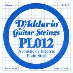 D'Addario PL012 - Plain Steel Guitar Single String, . 012 - F417FF