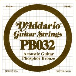 D'Addario PB032 - Phosphor Bronze Wound Acoustic Guitar Single String, . 032 - H242HH