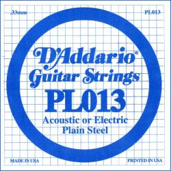 D'Addario PL013 - Plain Steel Guitar Single String, . 013 - C232CC