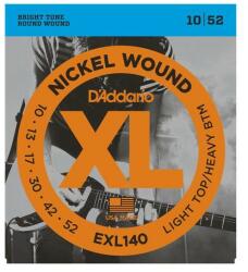 D'Addario EXL140 - EXL140 Nickel Wound, Light Top/Heavy Bottom, 10-52 - R561R