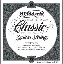 D'Addario EJ30 - D'Addario EJ30 Classics Rectified Classical Guitar Strings, Normal Tension - C939C