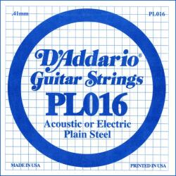 D'Addario PL016 - Plain Steel Guitar Single String, . 016 - C234CC