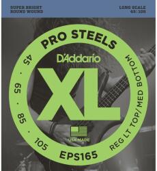 D'Addario EPS165 - ProSteels Bass Guitar Strings, Custom Light, 45-105, Long Scale - H345H