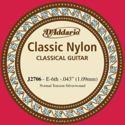 D'Addario J2706 - Student Nylon Classical Guitar Single String, Normal Tension, First String - C146CC