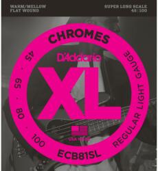 D'Addario ECB81SL - Chromes Bass Guitar Strings, Light, 45-100, Super Long Scale - H064H
