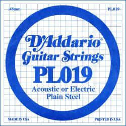 D'Addario PL019 - Plain Steel Guitar Single String, . 019 - H204HH