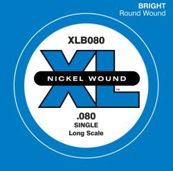 D'Addario XLB080 - Nickel Wound Bass Guitar Single String, Long Scale, . 080 - C786CC