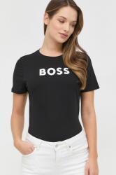 Boss pamut póló fekete - fekete M - answear - 13 990 Ft