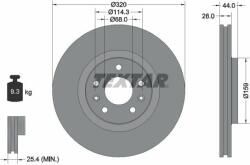 TEXTAR Disc frana TEXTAR PRO 92195403 (92195403)