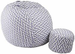 Pufrelax Комплект, Барбарон с табуретка за крака 700л. , King Size, Zappity Purple, Перящ се калъф, Пълнеж с микс от мемори пяна и дунапрен, Гама Premium