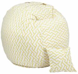 Pufrelax Комплект Барбарон и декоративна възглавница 600л. King Size, Zappity Yellow, Перящ се калъф, Пълнеж с микс от мемори пяна и дунапрен, Гама Premium