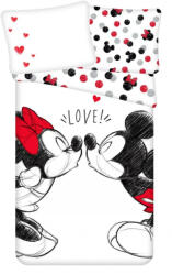 Jerry Fabrics Disney Minnie és Mickey ágyneműhuzat love szív 140x200cm 70x90cm (JFK960646)