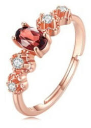 Ékszerkirály Ezüst női gyűrű vörös gránáttal, állítható méret (1005004659024139)