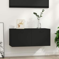 vidaXL Comodă TV, negru, 80x35x36, 5 cm, lemn prelucrat (812934) Raft