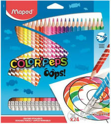 Maped Color Peps Oops - 24-db-os háromszögletű radírozható színes ceruza készlet (IMA832824)