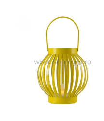 Somogyi Elektronic Felinar cu candela, metalic, galben pentru interior (LTN 11/YE)