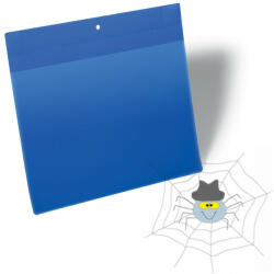 Durable Mágneses dokumentum tároló zseb A4, fekvő, 10 db/csomag, Durable Neodym kék - spidershop