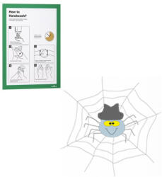 Durable Infokeret A4, XXL csomag, 10 db/doboz, Durable Duraframe® zöld - spidershop