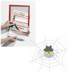 Durable Infokeret A4, Durable Duraframe® piros - spidershop