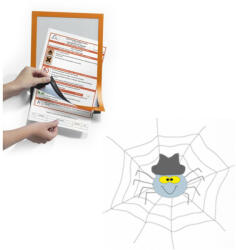 Durable Infokeret A4, XXL csomag, 10 db/doboz, Durable Duraframe® narancssárga - spidershop