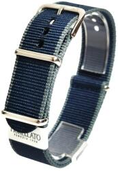 Morellato Curea tip NATO Bleumarin cu Gri Morellato Band Fabric Ribbon - 18mm, 20mm, 22mm 24mm (A01U3972A74805CR)