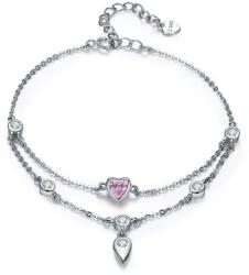BeSpecial Bratara argint Sweetheart cu inimioara roz (BZT0036)