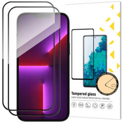 MG Full Glue 2x sticla temperata pentru iPhone 14 Pro Max, negru