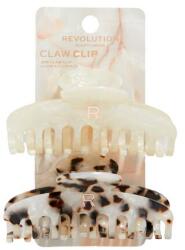 Revolution Haircare Set cleme de păr, 2 buc - Revolution Haircare Acetate Claw Clip Tortoiseshell/ Ivory 2 buc