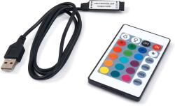 KOLORENO Controler infraroșu (IR) IR-RGB-24-5V USB pentru benzi LED RGB (STL_IR-RGB-24-5V-USB)