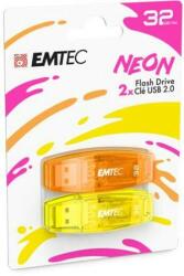 EMTEC C410 Neon 32GB USB 2.0 2pc (UE32GN2)