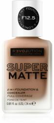 Revolution Relove Super Matte Foundation machiaj matifiant de lungă durată culoare F12.5 24 ml