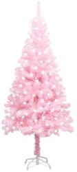 vidaXL Pom de Crăciun artificial cu LED-uri/suport, roz, 120 cm PVC (3077411)