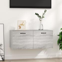 vidaXL Comodă perete, gri sonoma, 80x35x36, 5 cm, lemn prelucrat (817607) Raft