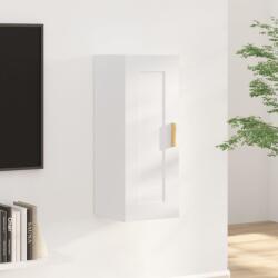 vidaXL Dulap de perete, alb extralucios, 35x34x90 cm, lemn compozit (812471) - vidaxl